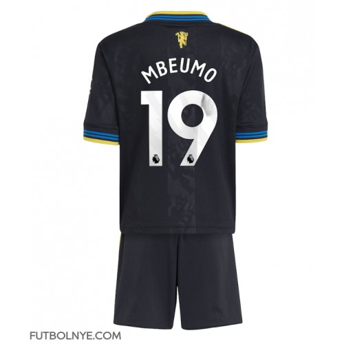 Camiseta Manchester United Bryan Mbeumo #19 Tercera Equipación para niños 2025-26 manga corta (+ pantalones cortos)